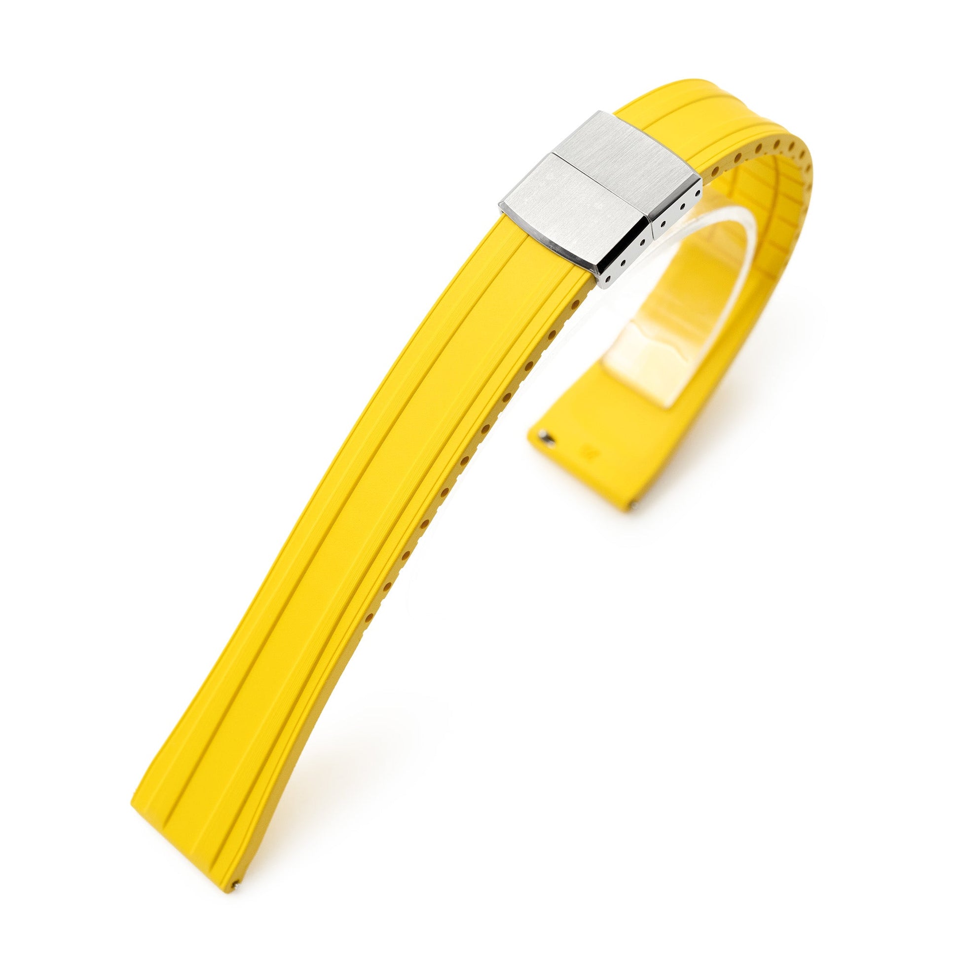 20mm Quick Release FKM28 Yellow FKM Rubber watch strap 