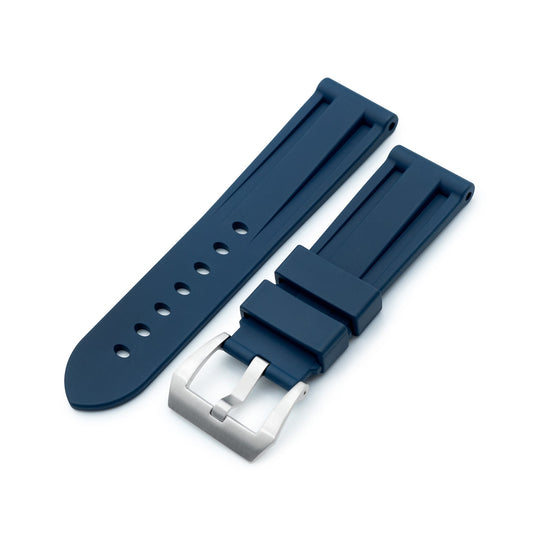 24mm FKM30 Blue Rubber Watch Band 