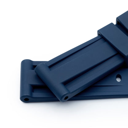 24mm FKM30 Blue Rubber Watch Band 