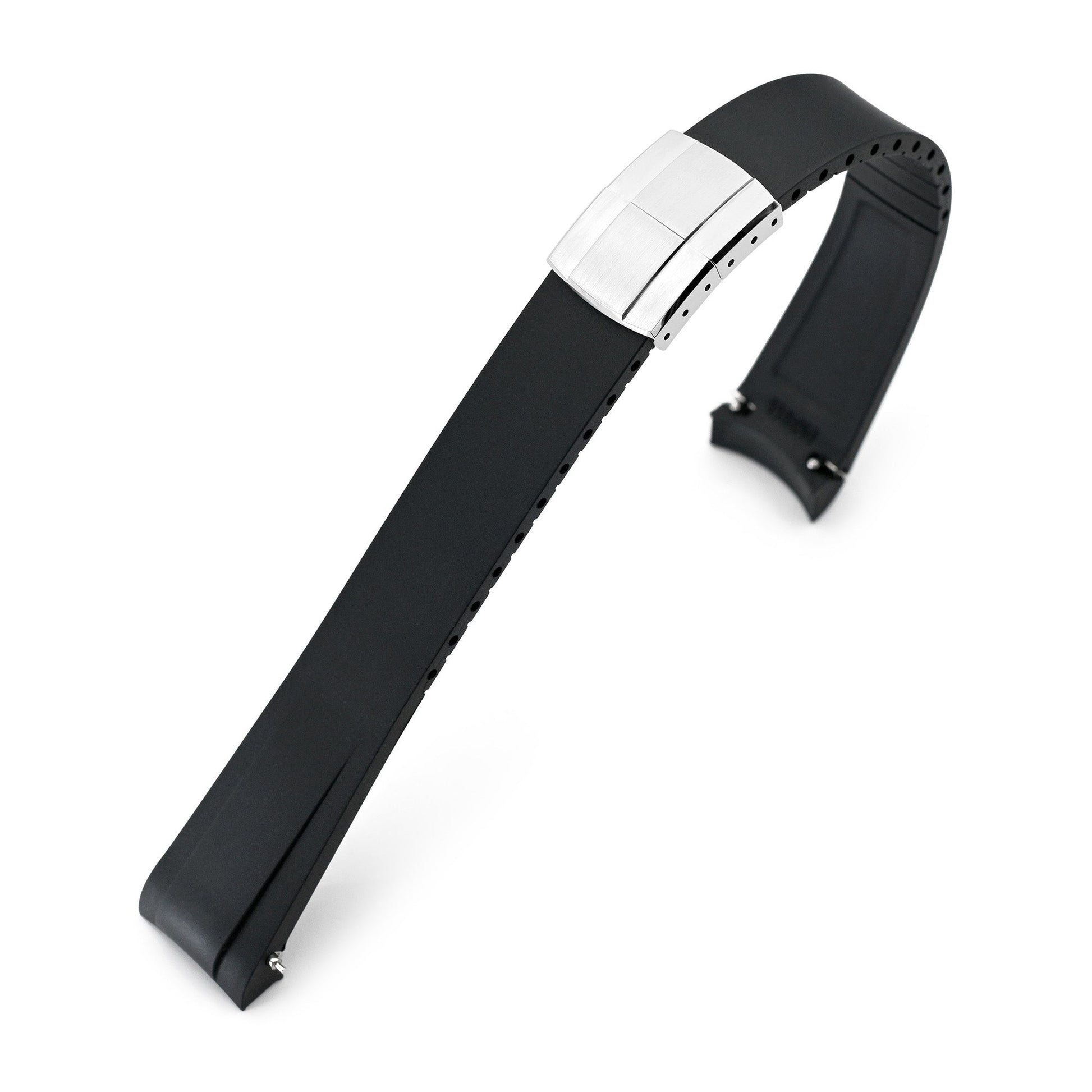 20mm FKM31 Black Rubber Quick Release Watch Band for TUD BB58