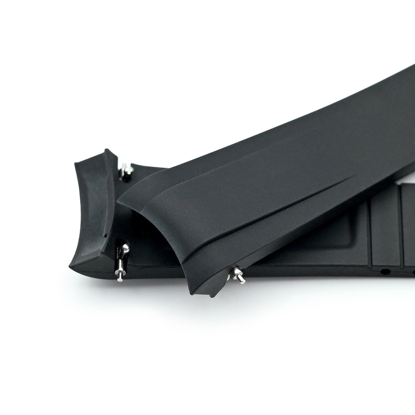 20mm FKM31 Black Rubber Quick Release Watch Band for TUD BB58