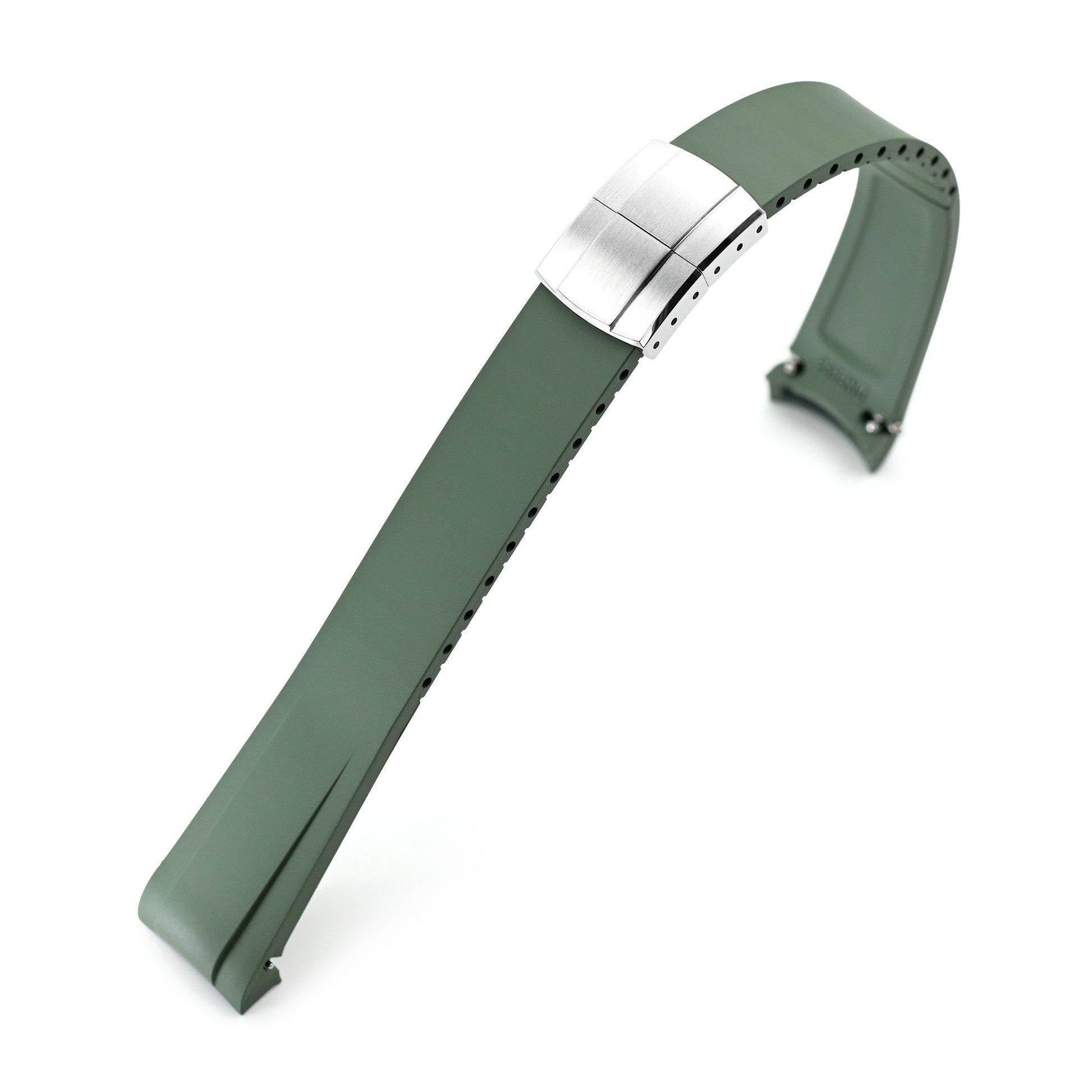 20mm FKM31 Military Green Rubber Quick Release Watch Band for TUD BB58