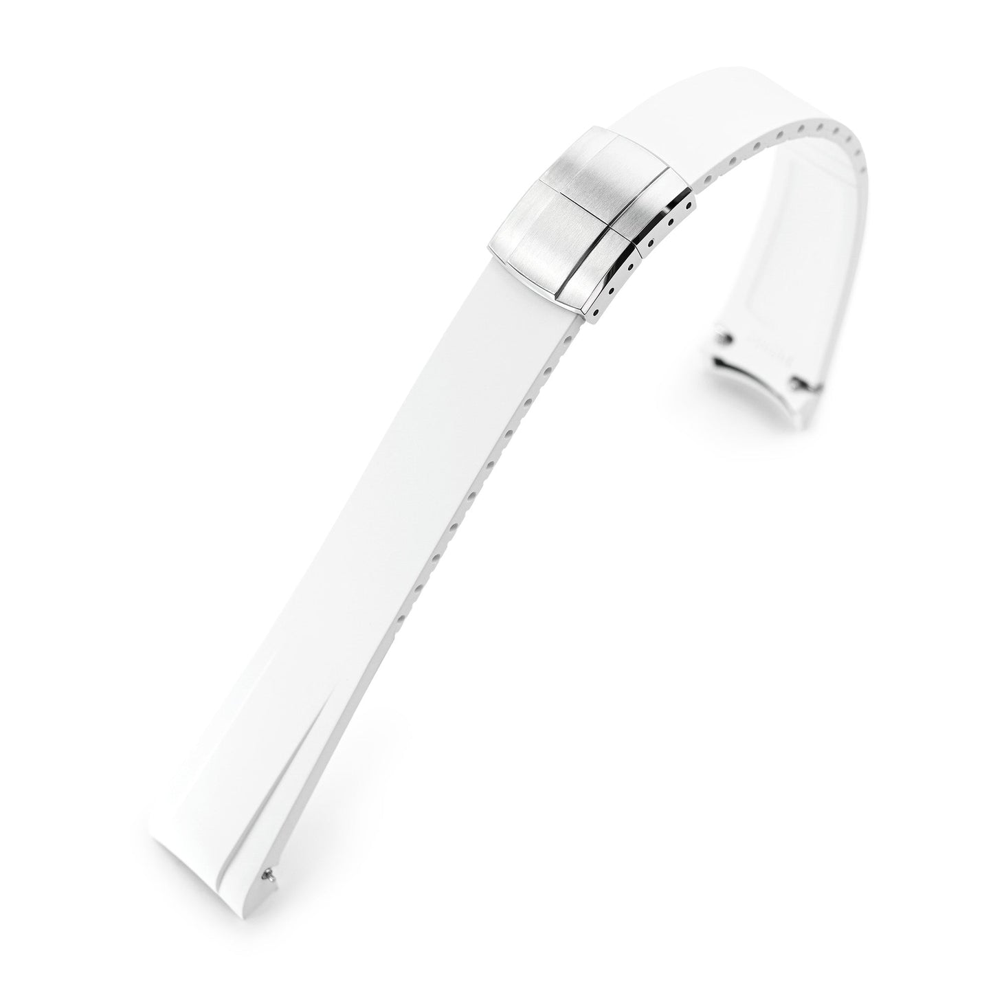 20mm FKM31 Off White Rubber Quick Release Watch Band for TUD BB58