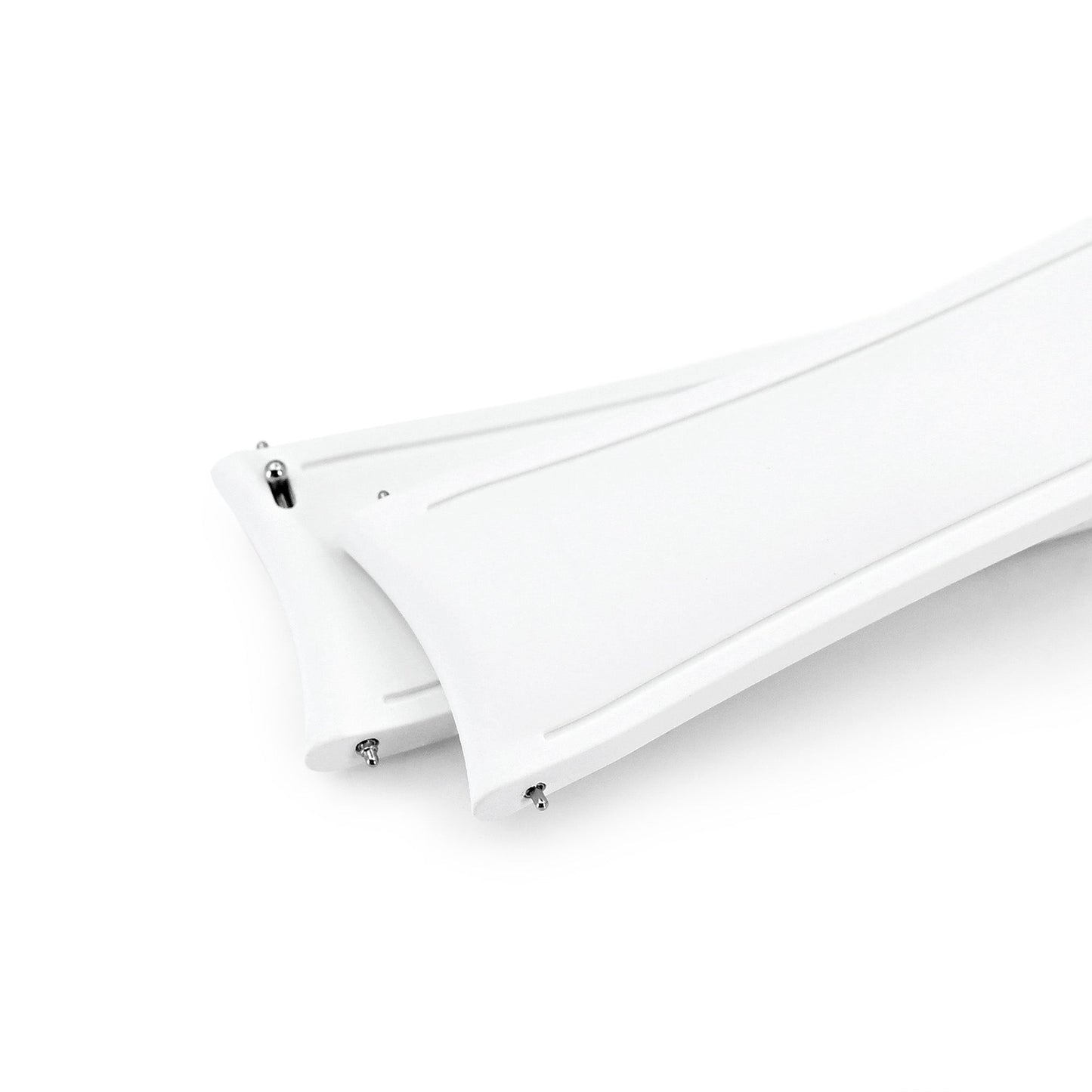 20mm or 22mm FKM34 Off White Rubber Quick Release Watch Band, Deployment Clasp