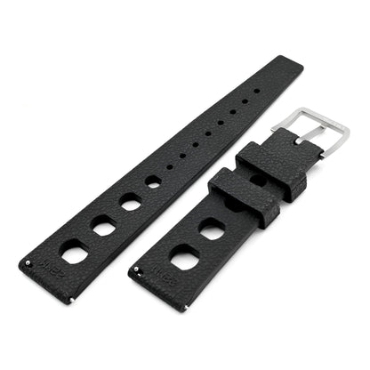 20mm or 22mm FKM36 Black Large Holes Rally FKM Quick Release Rubber watch band
