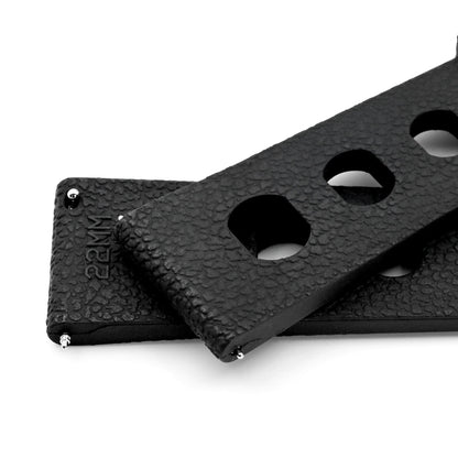 20mm or 22mm FKM36 Black Large Holes Rally FKM Quick Release Rubber watch band