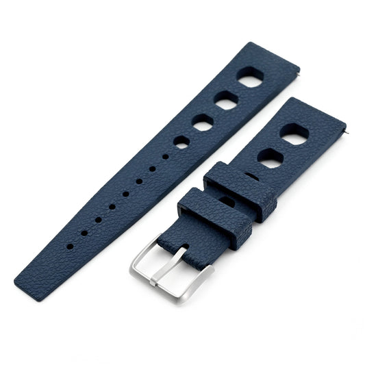 20mm or 22mm FKM36 Navy Blue Large Holes Rally FKM Quick Release Rubber watch band
