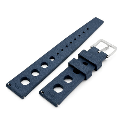 20mm or 22mm FKM36 Navy Blue Large Holes Rally FKM Quick Release Rubber watch band