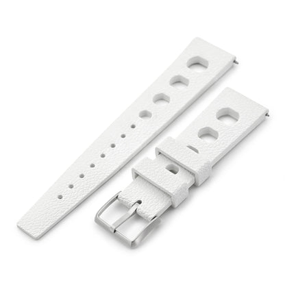 20mm or 22mm FKM36 Off White Large Holes Rally FKM Quick Release Rubber watch band