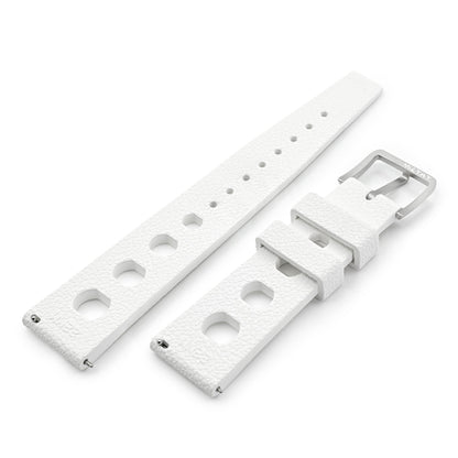 20mm or 22mm FKM36 Off White Large Holes Rally FKM Quick Release Rubber watch band