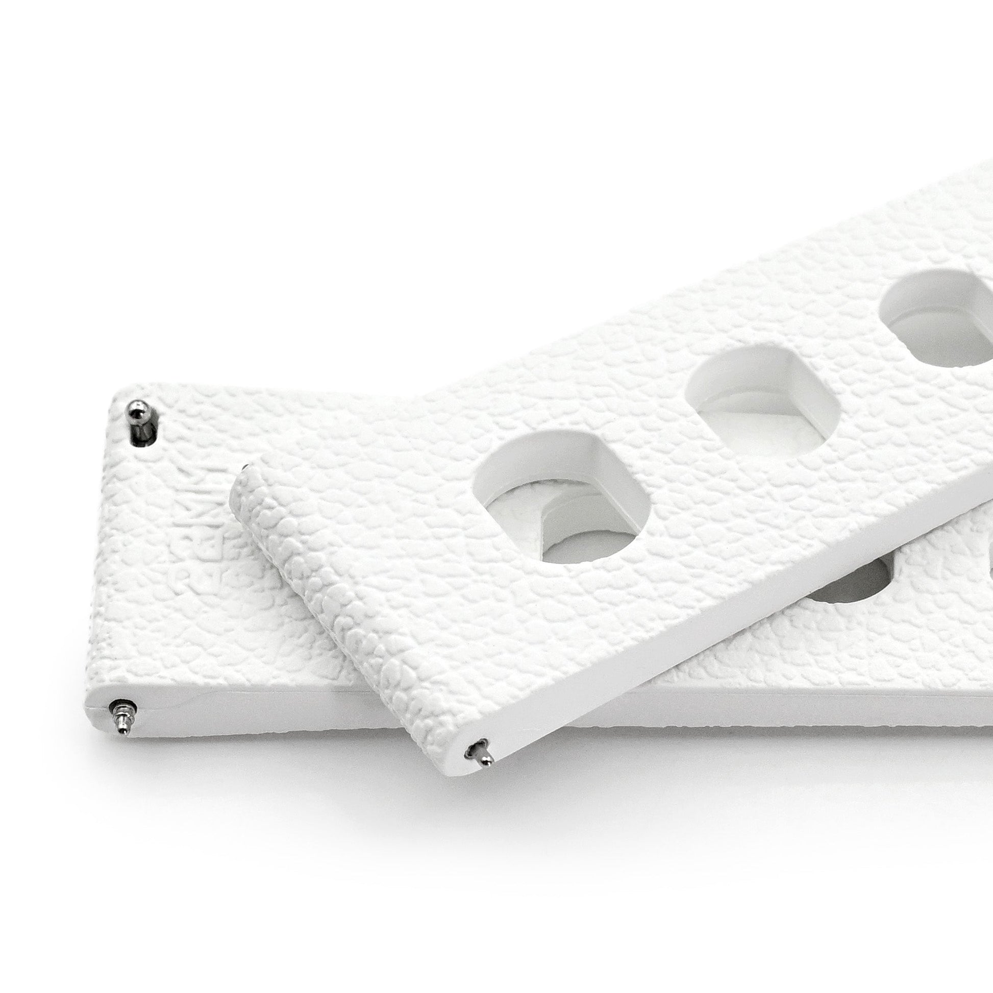 20mm or 22mm FKM36 Off White Large Holes Rally FKM Quick Release Rubber watch band