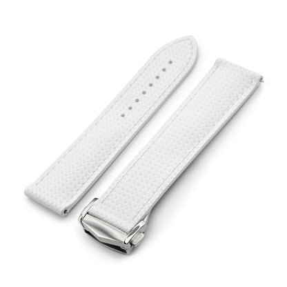 Off White FKM37 Rubber Q.R. Deployant Watch Band, 20mm or 22mm