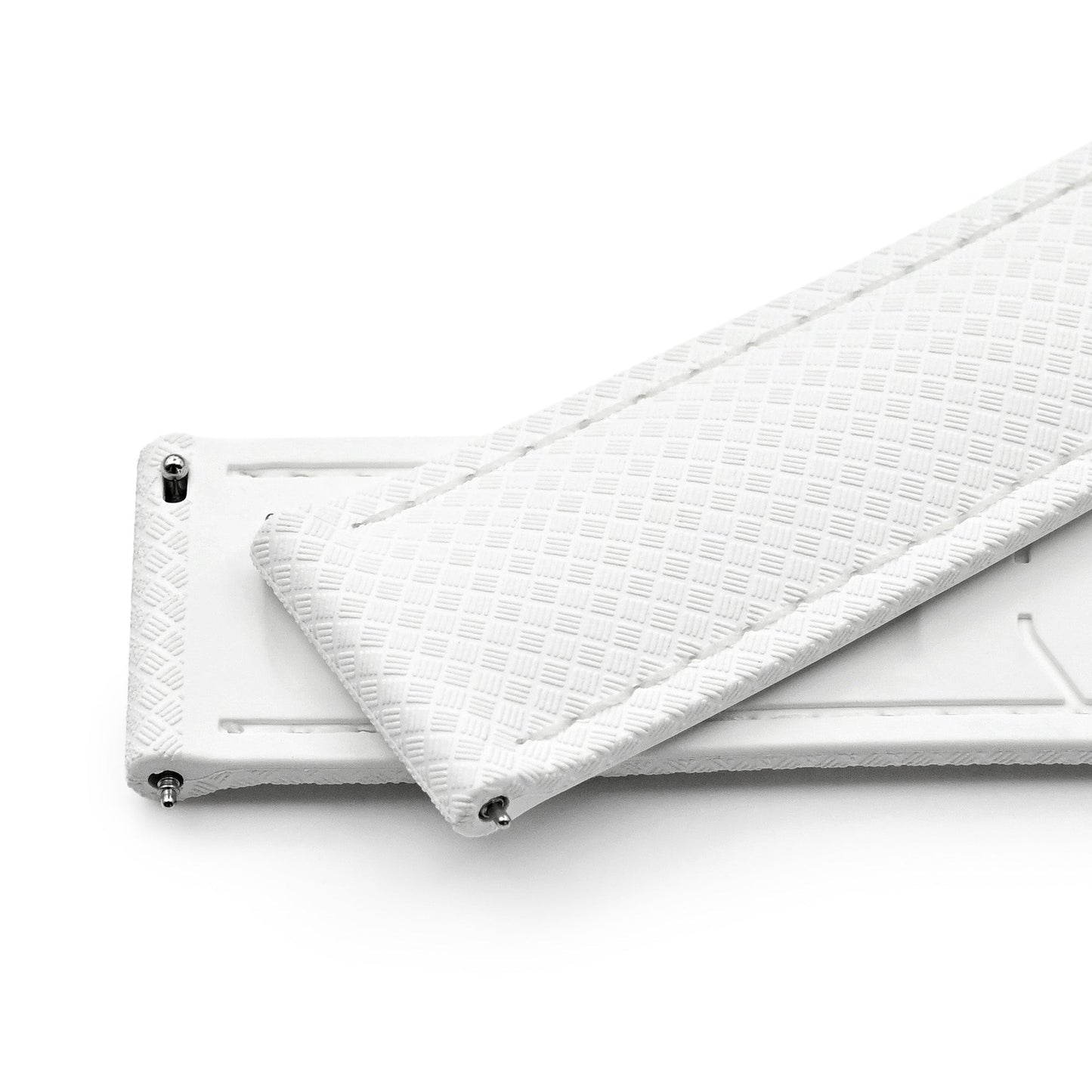 Off White FKM37 Rubber Q.R. Deployant Watch Band, 20mm or 22mm