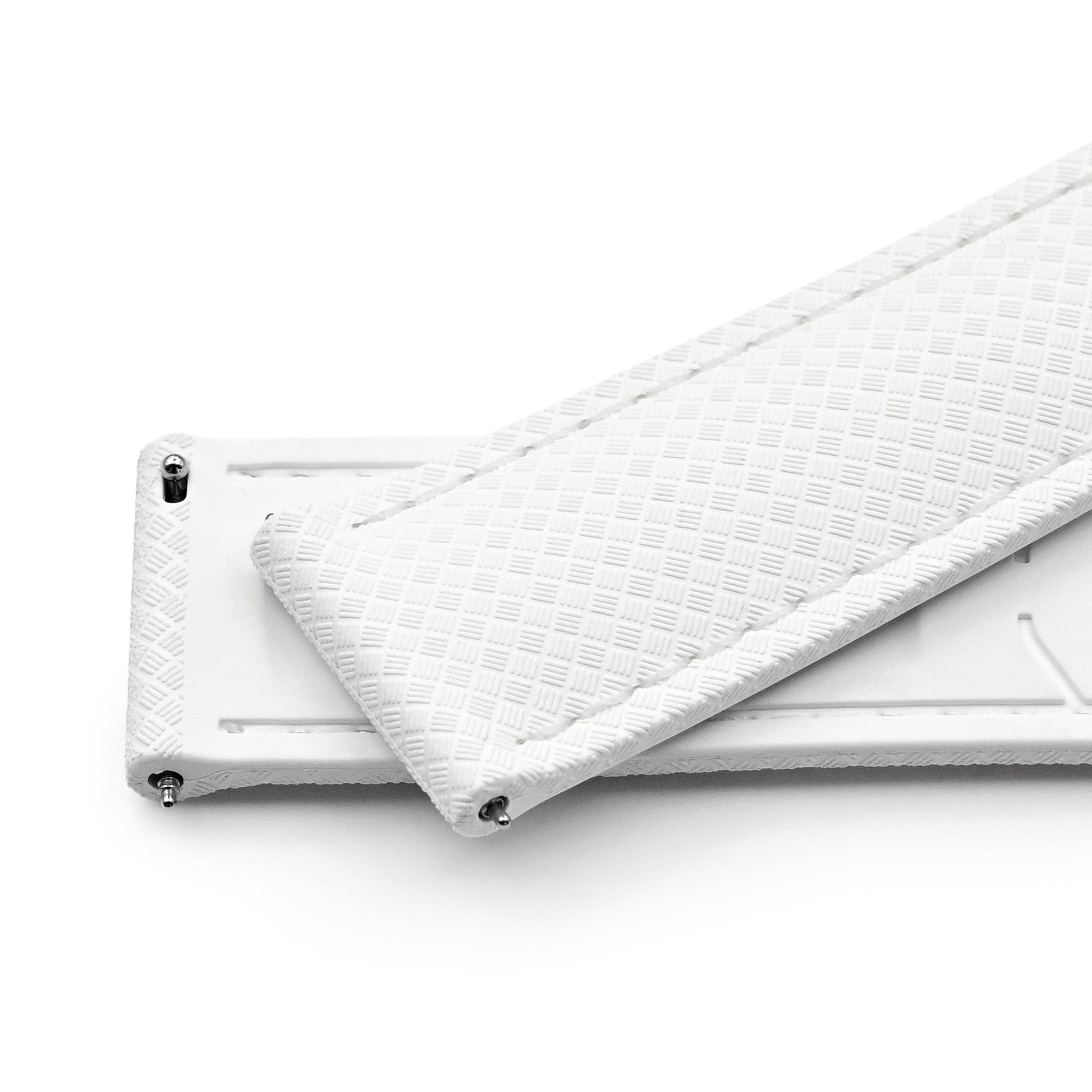 Off White FKM37 Rubber Q.R. Deployant Watch Band, 20mm or 22mm