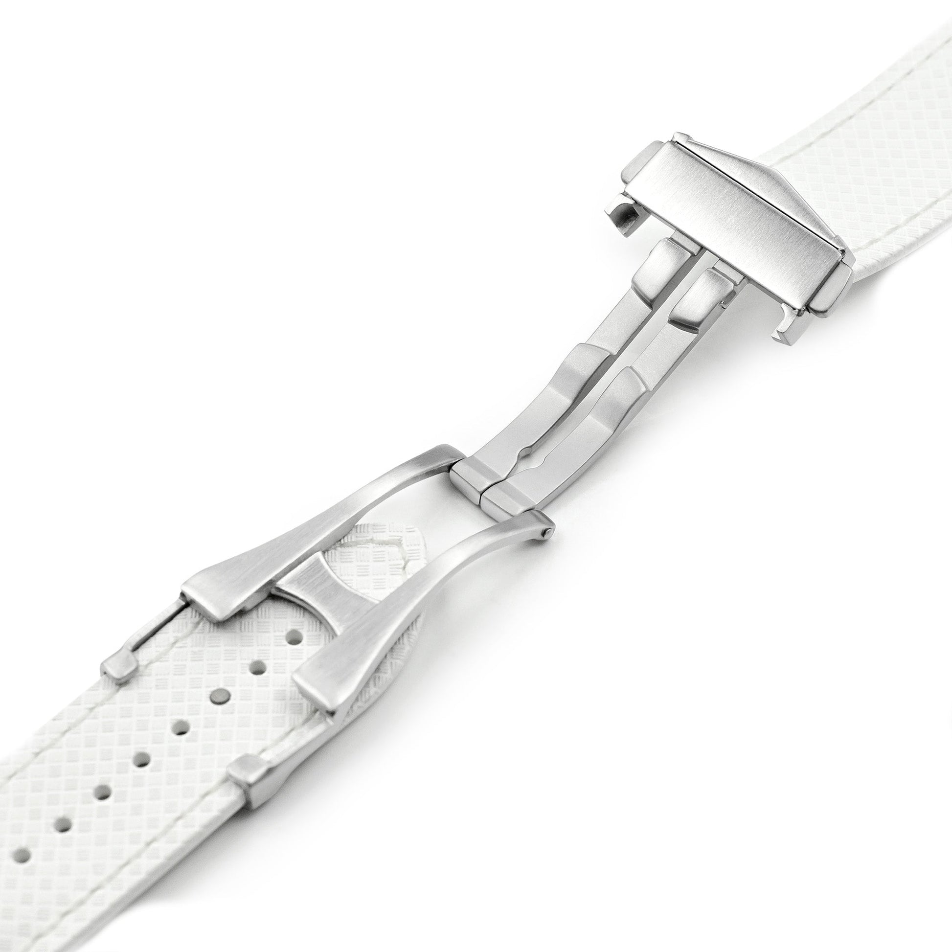 Off White FKM37 Rubber Q.R. Deployant Watch Band, 20mm or 22mm
