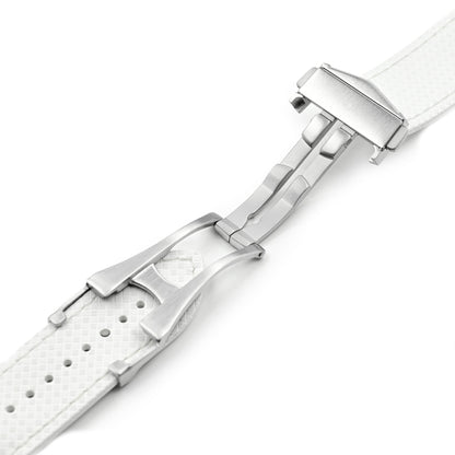 Off White FKM37 Rubber Q.R. Deployant Watch Band, 20mm or 22mm