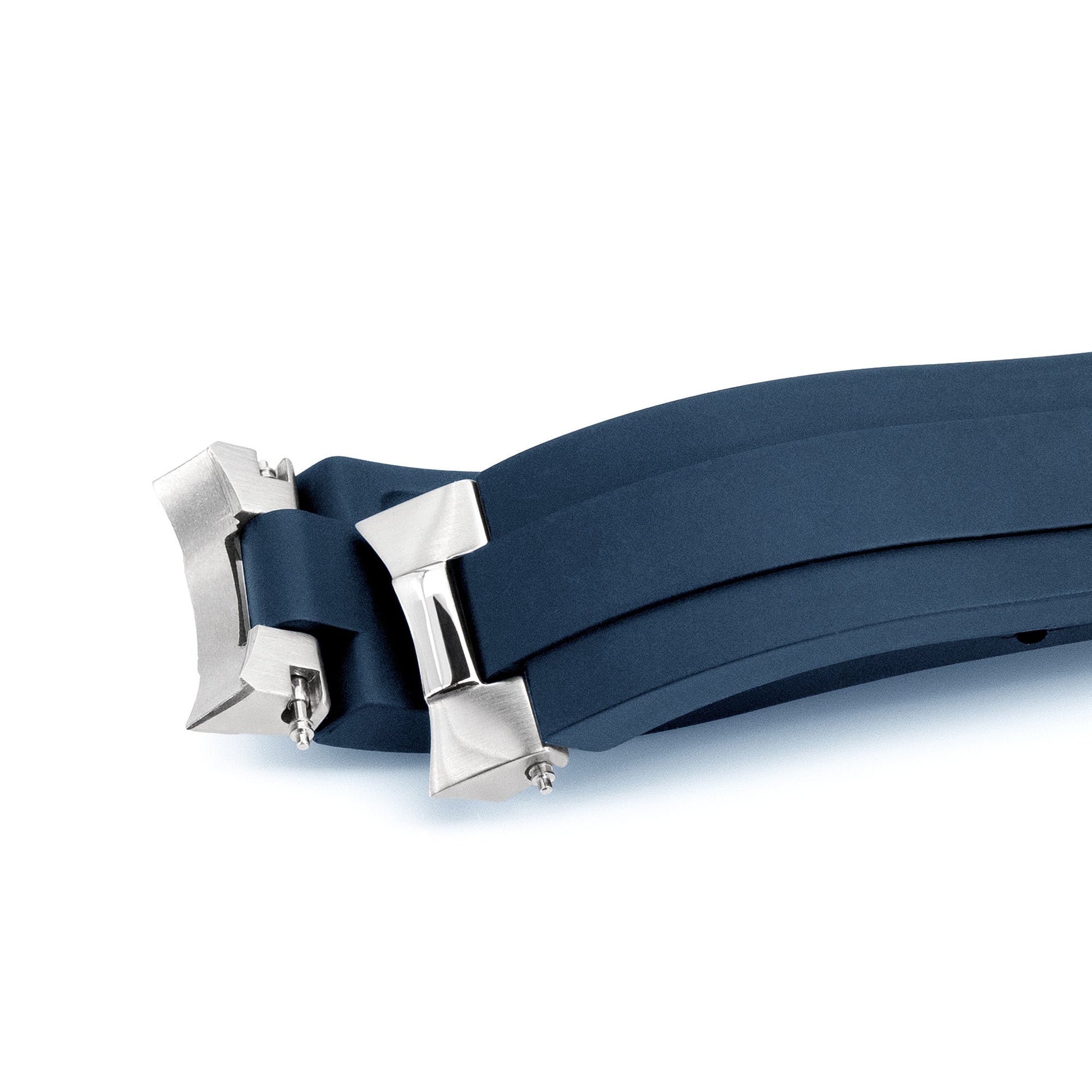 20mm Crafter Blue - MX03-117 Navy Blue FKM Rubber Strap With End Links compatible with Seiko Alpinist SARB017