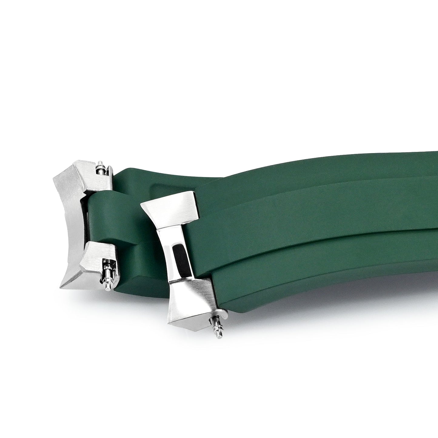 20mm Crafter Blue - MX03-117 Green FKM Rubber Strap With End Links compatible with Seiko Alpinist SARB017