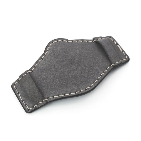 Military Grey Calf BUND Pad, Biege Wax Stitch