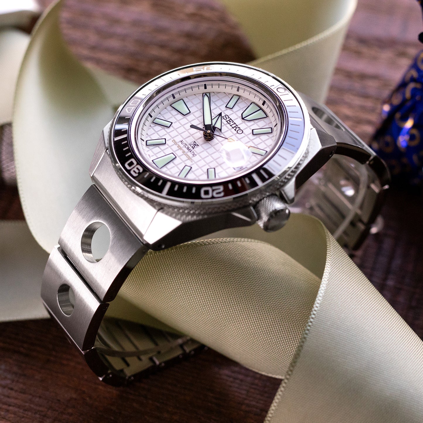 Rollball for Seiko King Samurai V-Clasp, Brushed