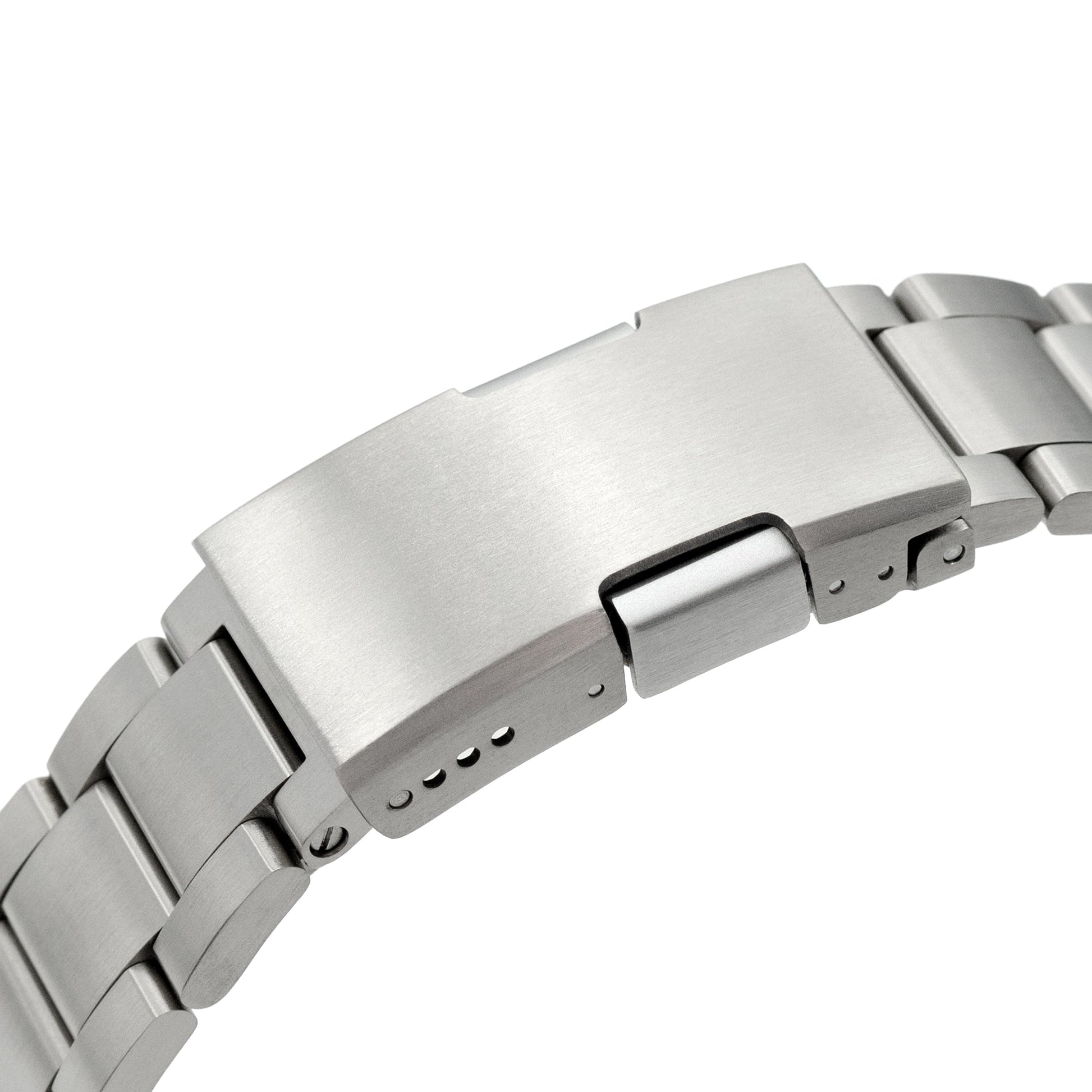 20mm or 22mm Super-O2 (Pull-Twist) QR Watch Band Straight End Quick Release, Brushed Slinea Clasp