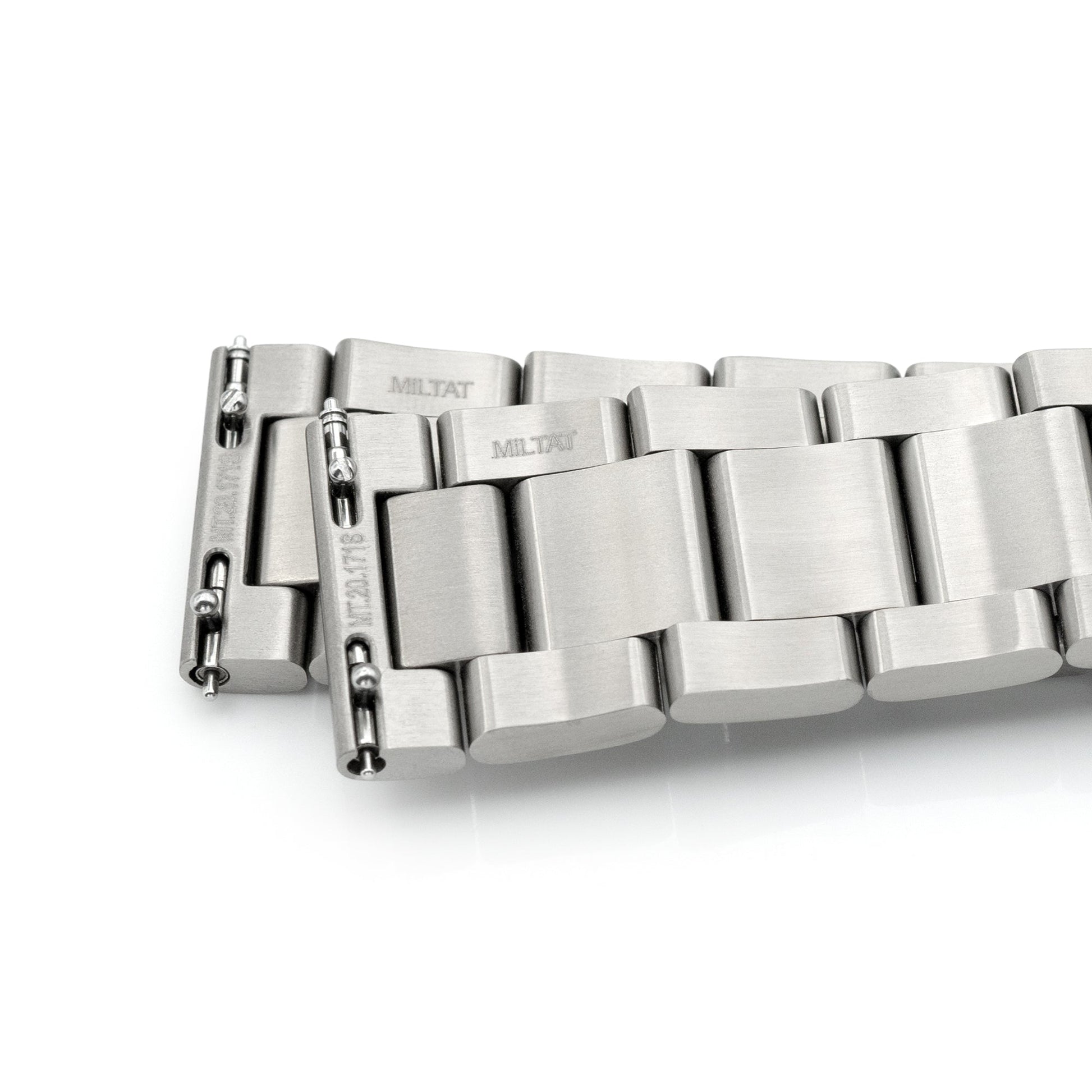 20mm or 22mm Super-O2 (Pull-Twist) QR Watch Band Straight End Quick Release, Brushed Slinea Clasp