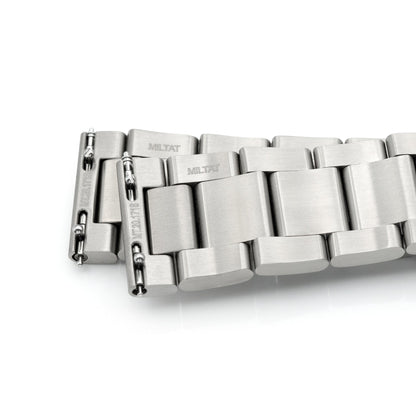 20mm or 22mm Super-O2 (Pull-Twist) QR Watch Band Straight End Quick Release, Brushed Slinea Clasp