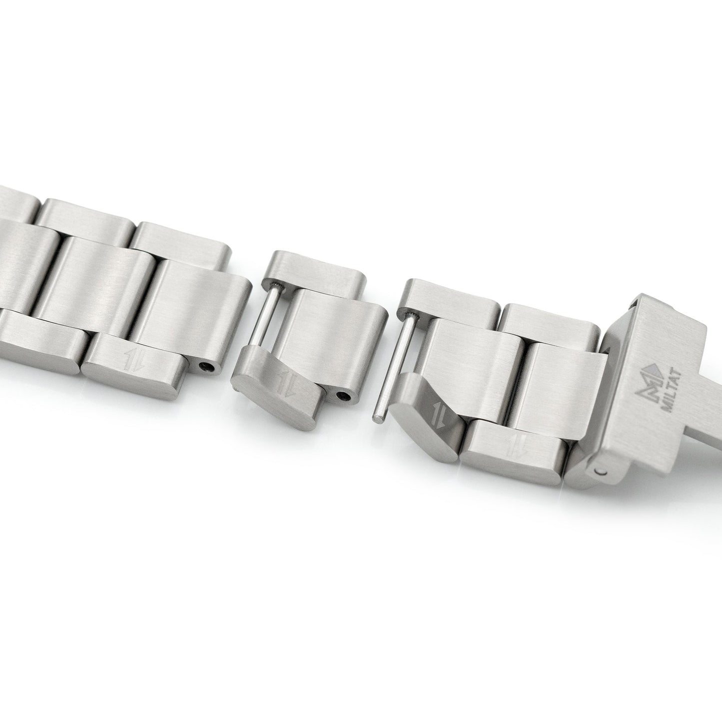 20mm or 22mm Super-O2 (Pull-Twist) QR Watch Band Straight End Quick Release, Brushed Slinea Clasp