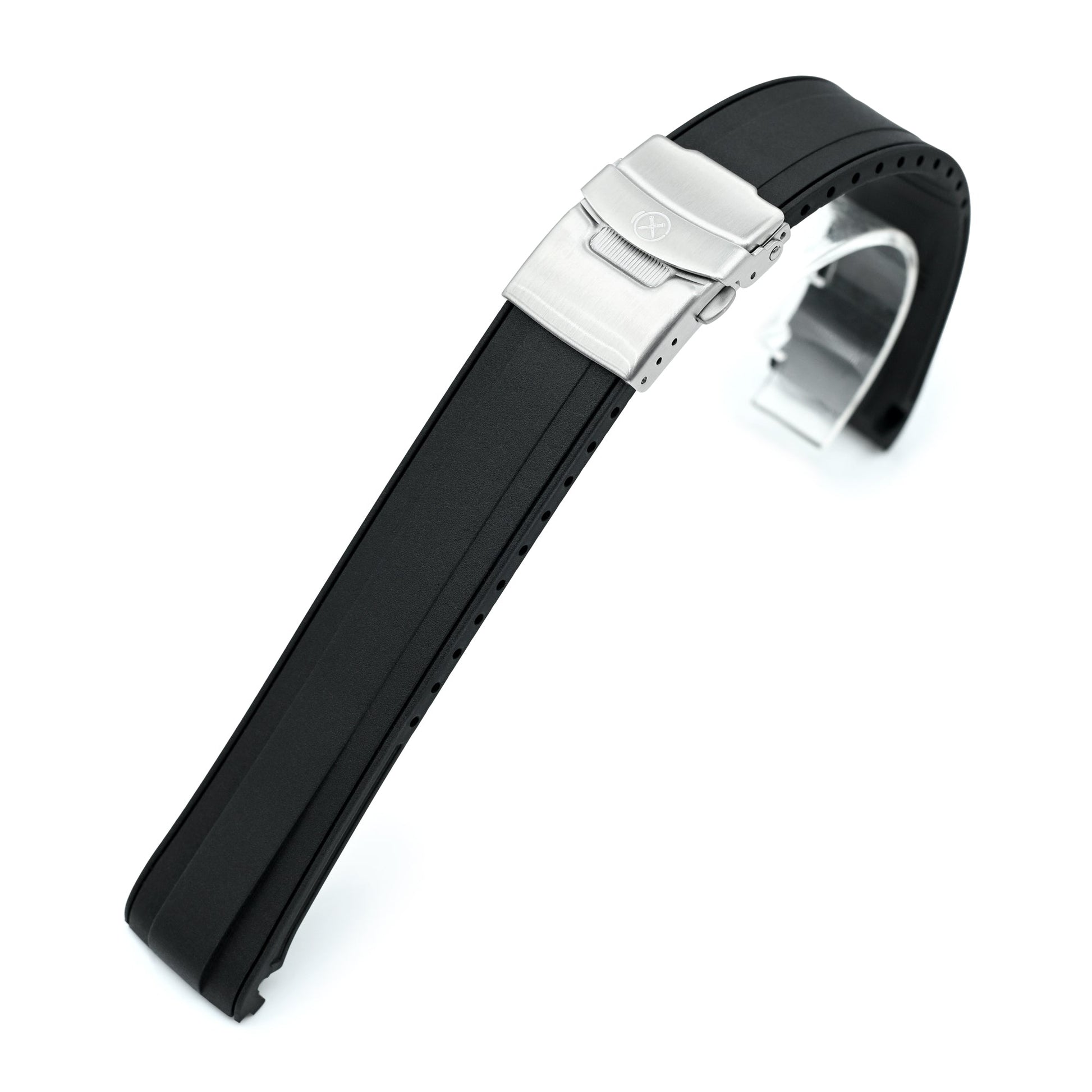 StrapXPro - SBX1A Rubber Strap for Seiko Prospex 1968 Diver¡¦s Modern Re-interpretation MM200 GMT Series SPB381, Black 