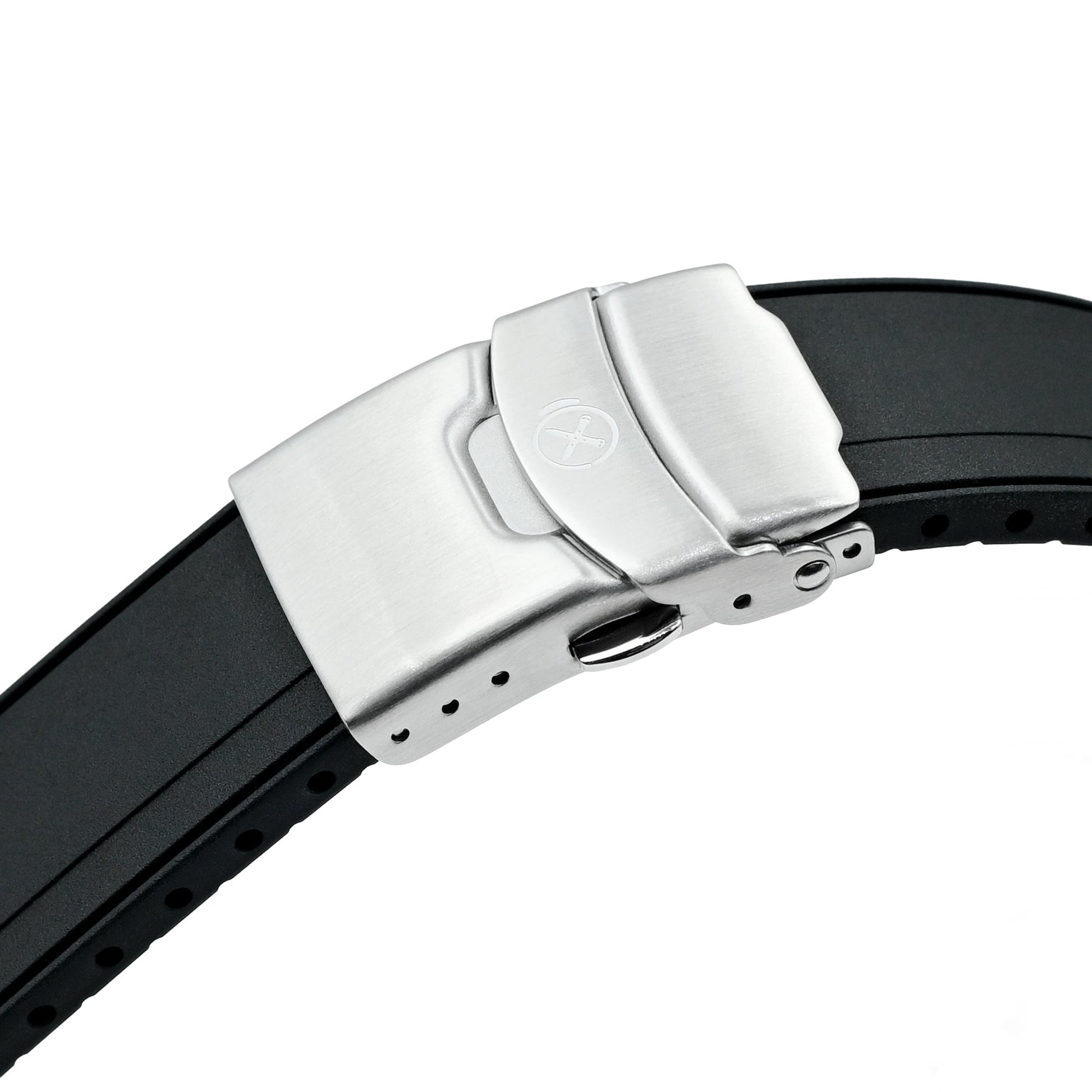 StrapXPro - SBX1A Rubber Strap for Seiko Prospex 1968 Diver¡¦s Modern Re-interpretation MM200 GMT Series SPB381, Black 