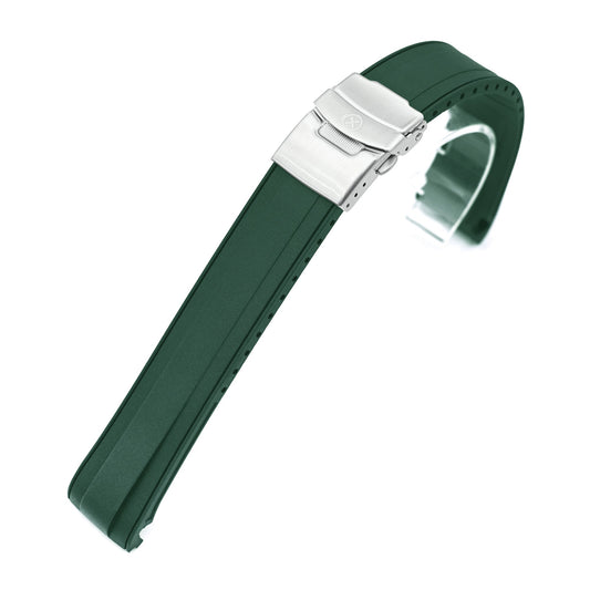 StrapXPro - SBX1A Rubber Strap for Seiko Prospex 1968 Diver¡¦s Modern Re-interpretation MM200 GMT Series SPB381, Green 
