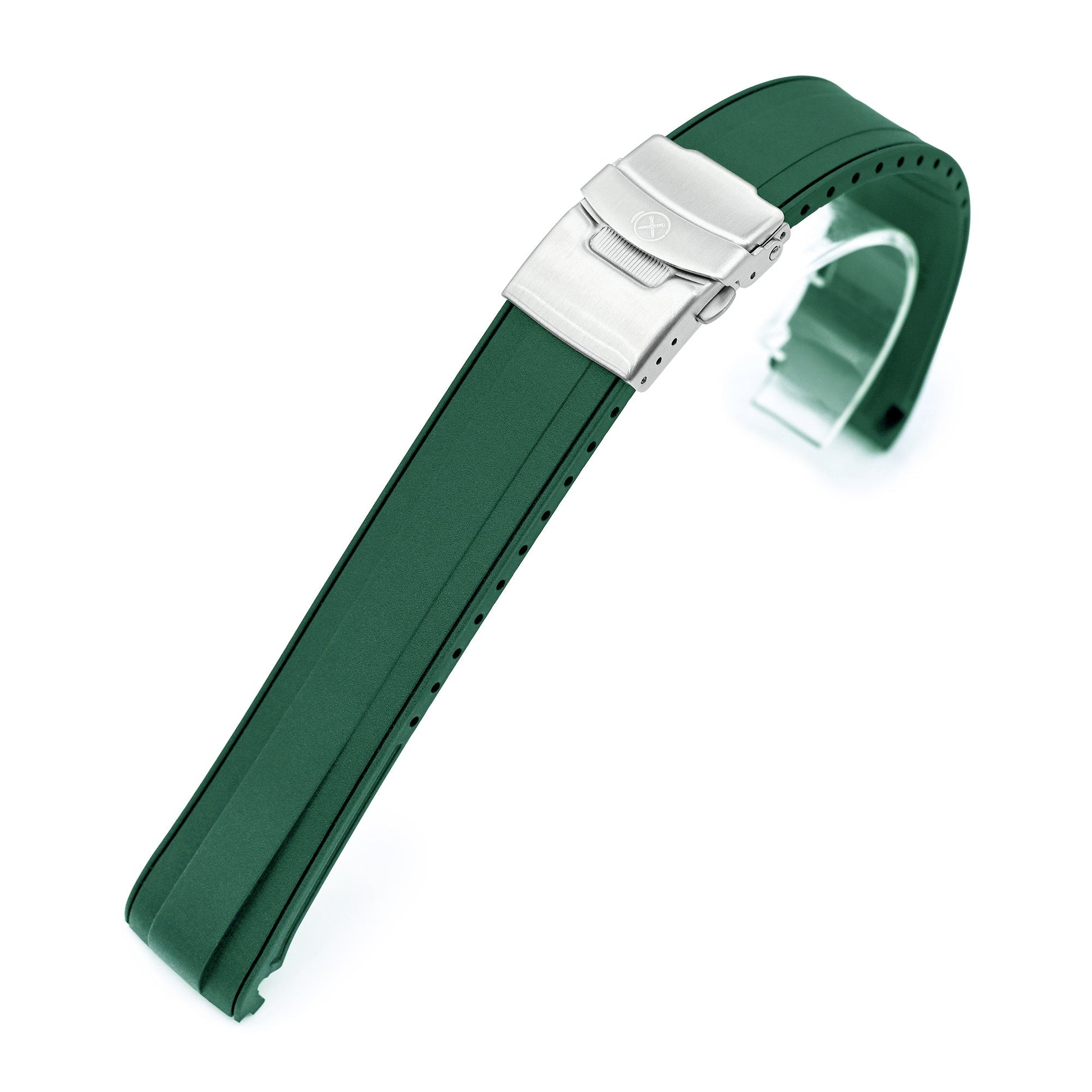 StrapXPro - SBX1A Rubber Strap for Seiko Prospex Steelmaster SPB185 Series, Green 