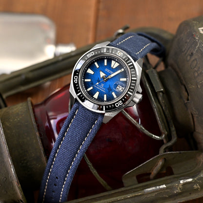 Navy Blue Aviator Canvas Quick Release Watch Band