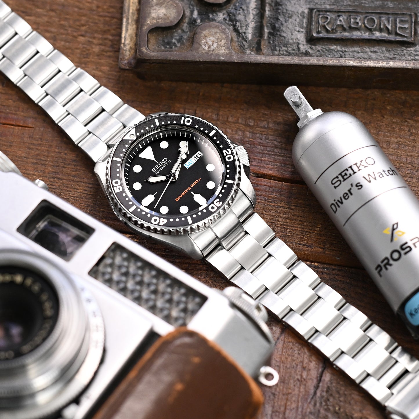 Super-O Boyer compatible with Seiko SKX007, 18mm V-Clasp