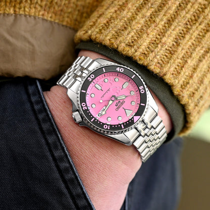 Super-J Louis JUB for Seiko 5 Sports 38mm V-Clasp, Brushed with Polished Center