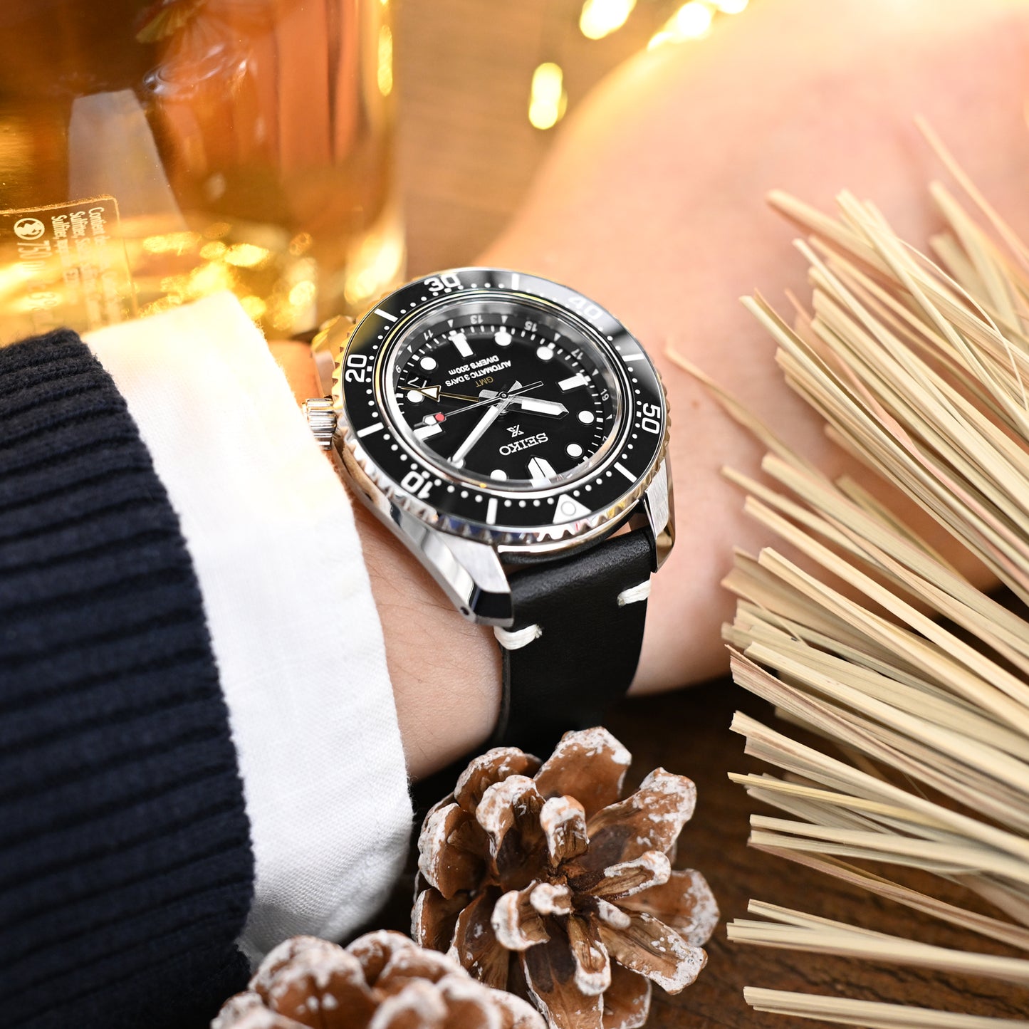 20mm Dark Grey Quick Release Buttero Italian Leather Watch Strap