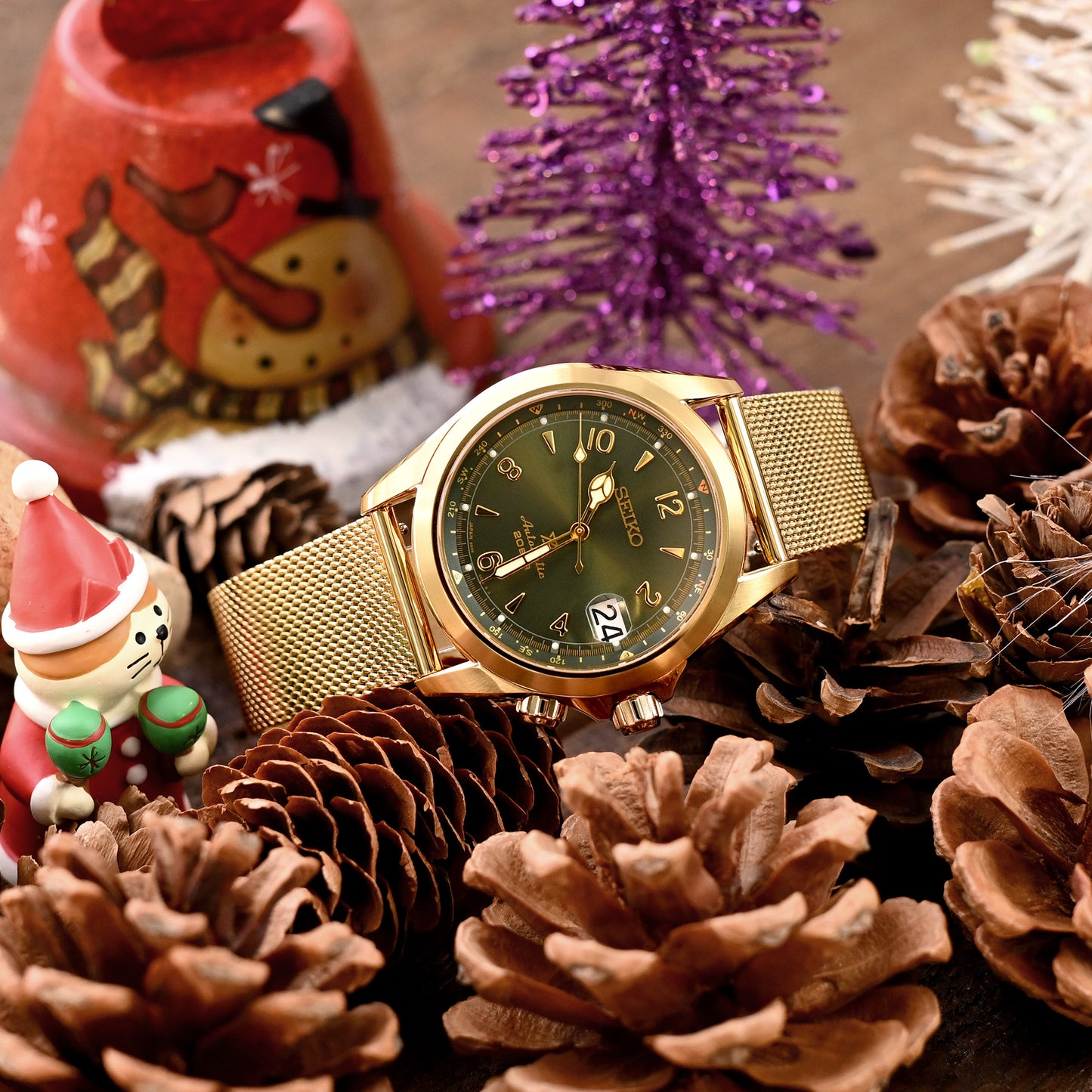 Classic Superfine Wire Mesh Band, Polished IP Gold