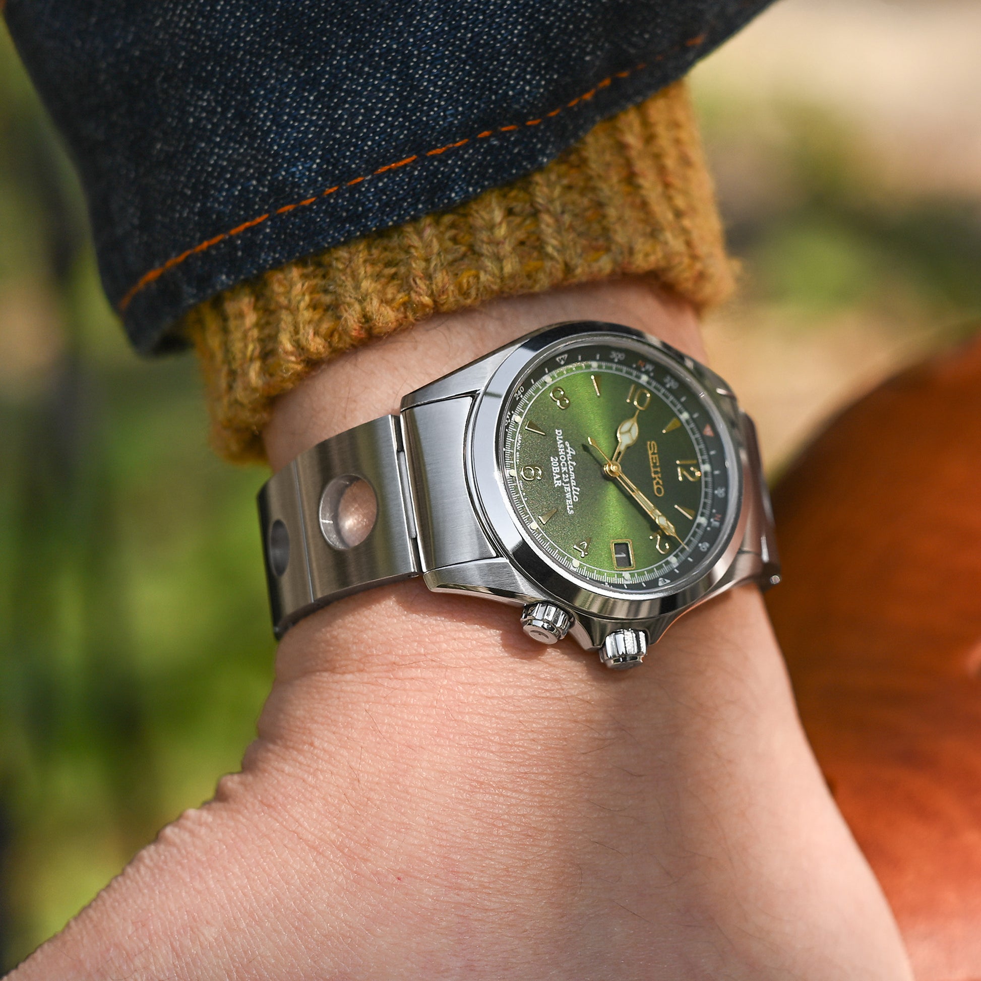 20mm Rollball version II Watch Band for Seiko Alpinist SARB017