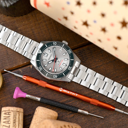 Super-O Boyer for Seiko 63Mas 40.5mm V-Clasp, Brushed