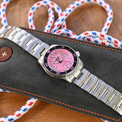 Super-O Boyer for Seiko 5 Sports 38mm V-Clasp, Brushed