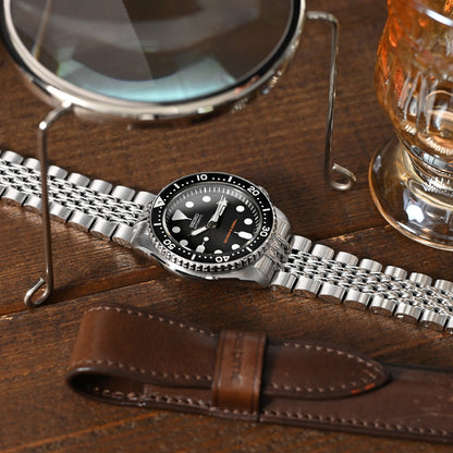 22mm Goma BOR compatible with Seiko SKX007 Brushed and Polished
