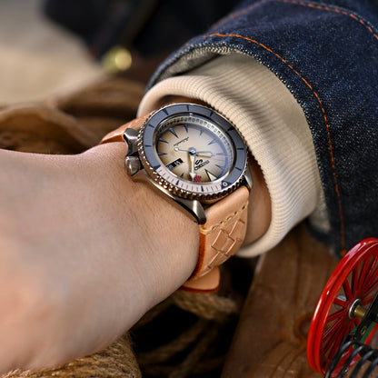 22mm MiLTAT Zizz Braided Calf, LV Beige, Tan St.