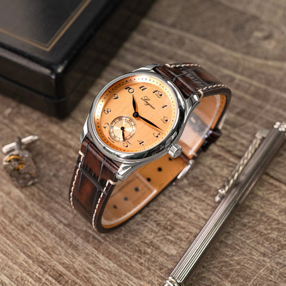 Longines Master Collection Small Seconds L2.843.4.93.2 Salmon Dial Watch Band 