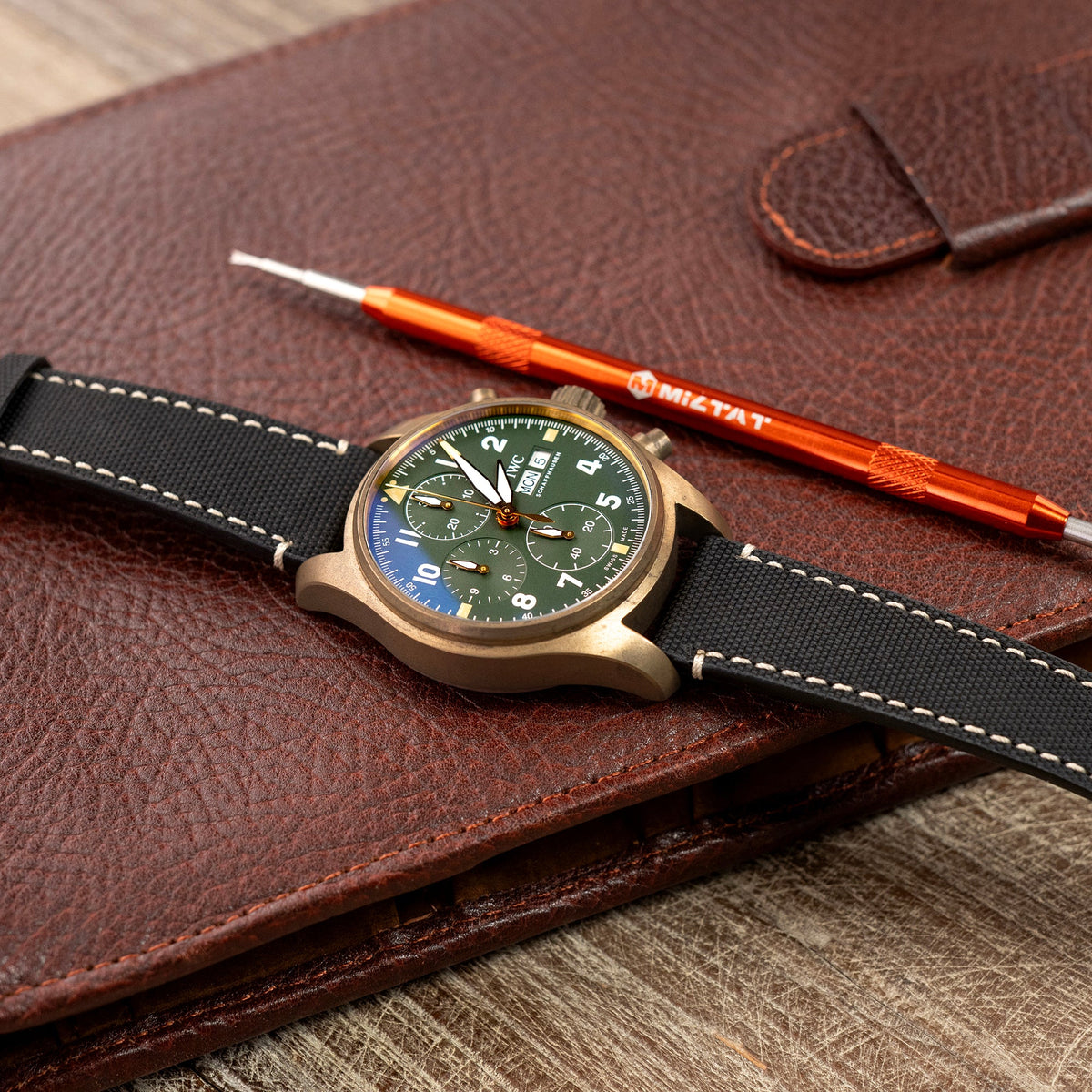IWC Pilot Spitfire Chronograph Bronze Watch Band 