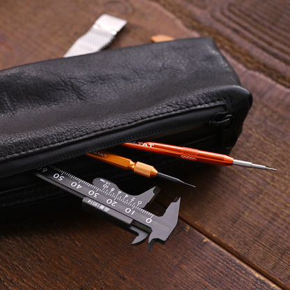 Travel Zip Leather watch pouch, Portable watch tools multi storage