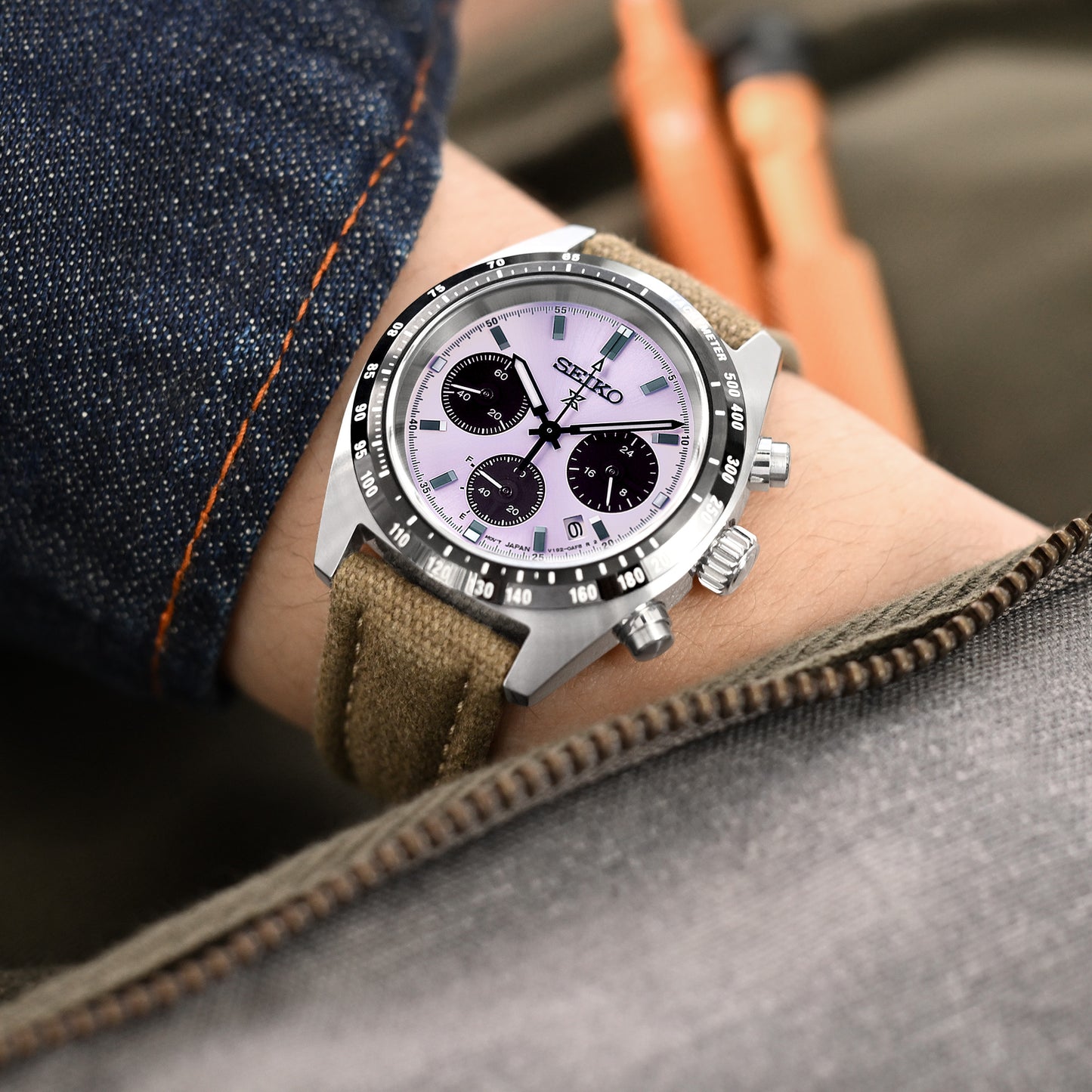 Khaki Aviator Canvas Quick Release Watch Band