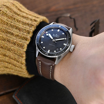 Aviator Style Quick Release Brown Horween Chromexcel Leather