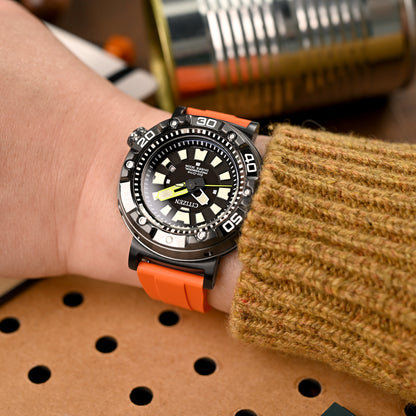 FKM27 Orange FKM Rubber Watch Strap