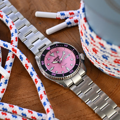 Super-O Boyer for Seiko 5 Sports 38mm V-Clasp, Brushed