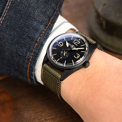 Q.R. 22mm Premium Nylon weaved, Military Green